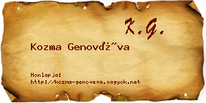 Kozma Genovéva névjegykártya